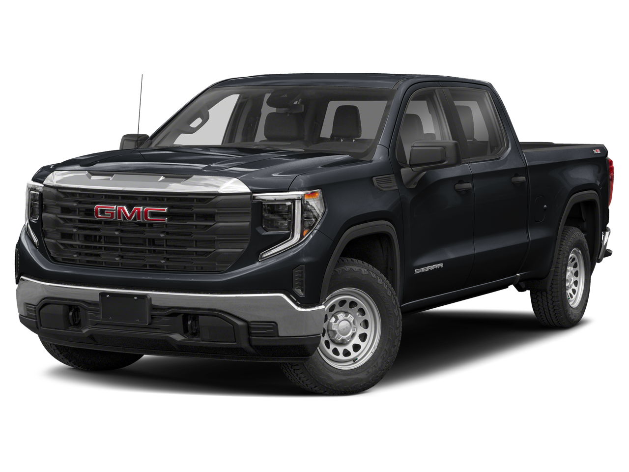 2023 GMC Sierra 1500 Elevation in Onyx Black — front three-quarter view