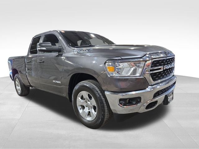 2022 RAM 1500 Big Horn/Lone Star in Granite Crystal Metallic Clearcoat — front three-quarter view