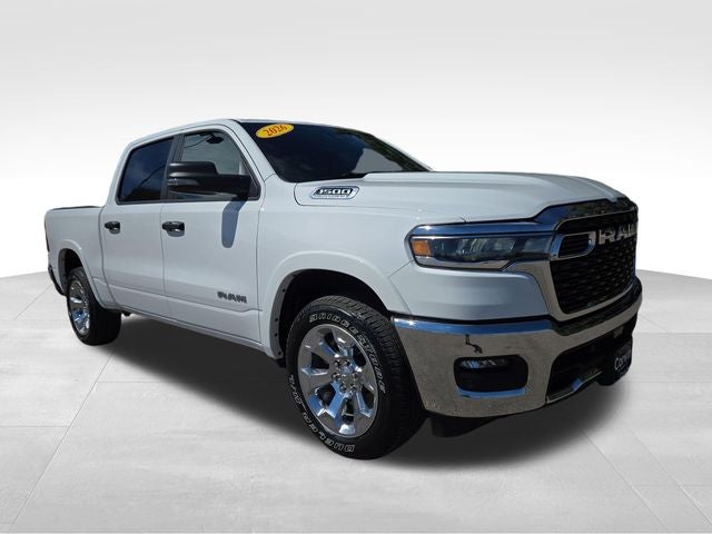 2026 RAM 1500 Big Horn/Lone Star in Bright White Clearcoat — front three-quarter view
