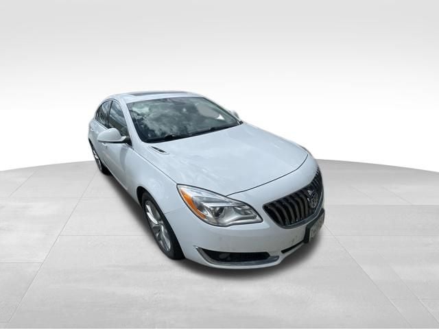 2016 Buick Regal Turbo in Summit White — front three-quarter view