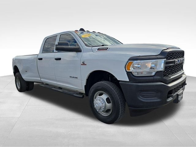 2019 RAM 3500 Tradesman in Bright White Clearcoat — front three-quarter view