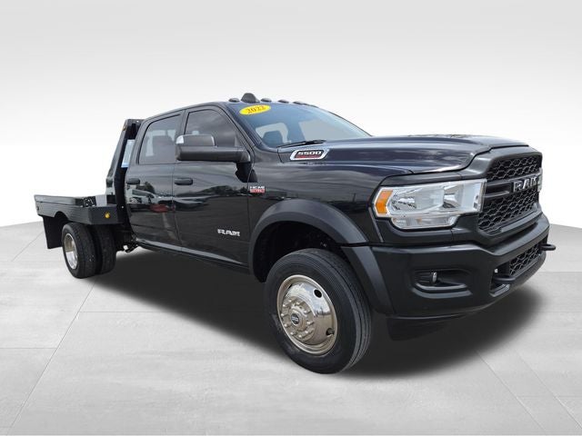 2022 RAM 5500HD Tradesman in Diamond Black Crystal Pearlcoat — front three-quarter view