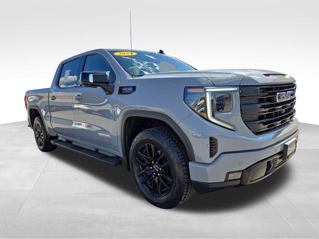 2024 GMC Sierra 1500 Elevation in Thunderstorm Gray — front three-quarter view