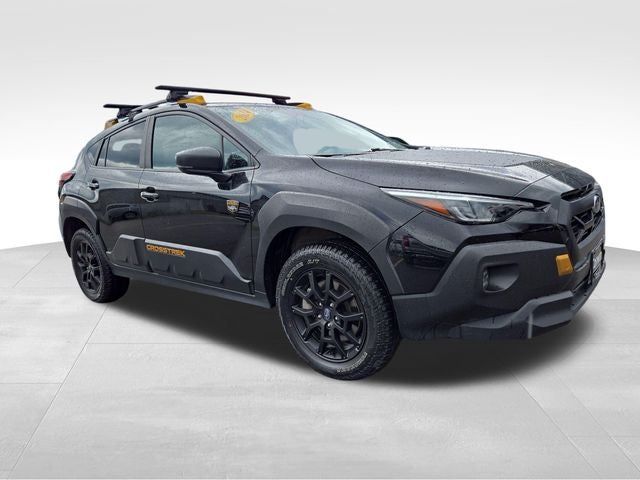 2024 Subaru Crosstrek Wilderness in Crystal Black Silica — front three-quarter view