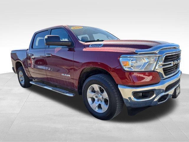 2020 RAM 1500 Big Horn/Lone Star in Delmonico Red Pearlcoat — front three-quarter view