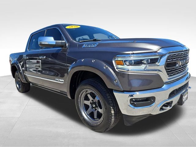 2020 RAM 1500 Limited in Granite Crystal Metallic Clearcoat — front three-quarter view