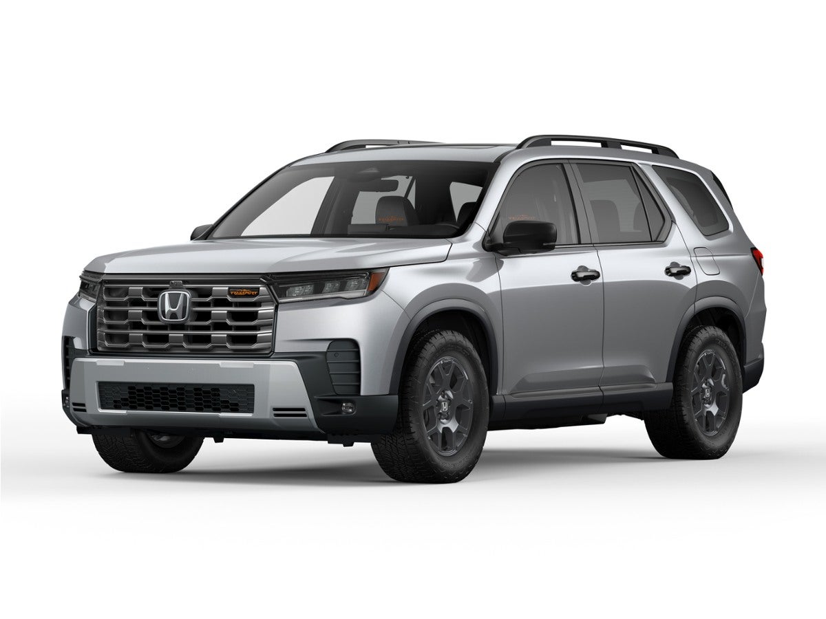 2026 Honda Pilot TrailSport In-Transit in Smoke — front three-quarter view