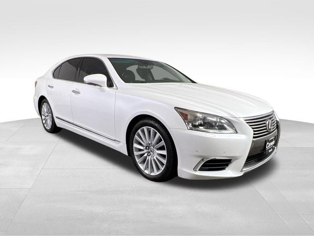 2014 Lexus LS 460 in Starfire Pearl — front three-quarter view